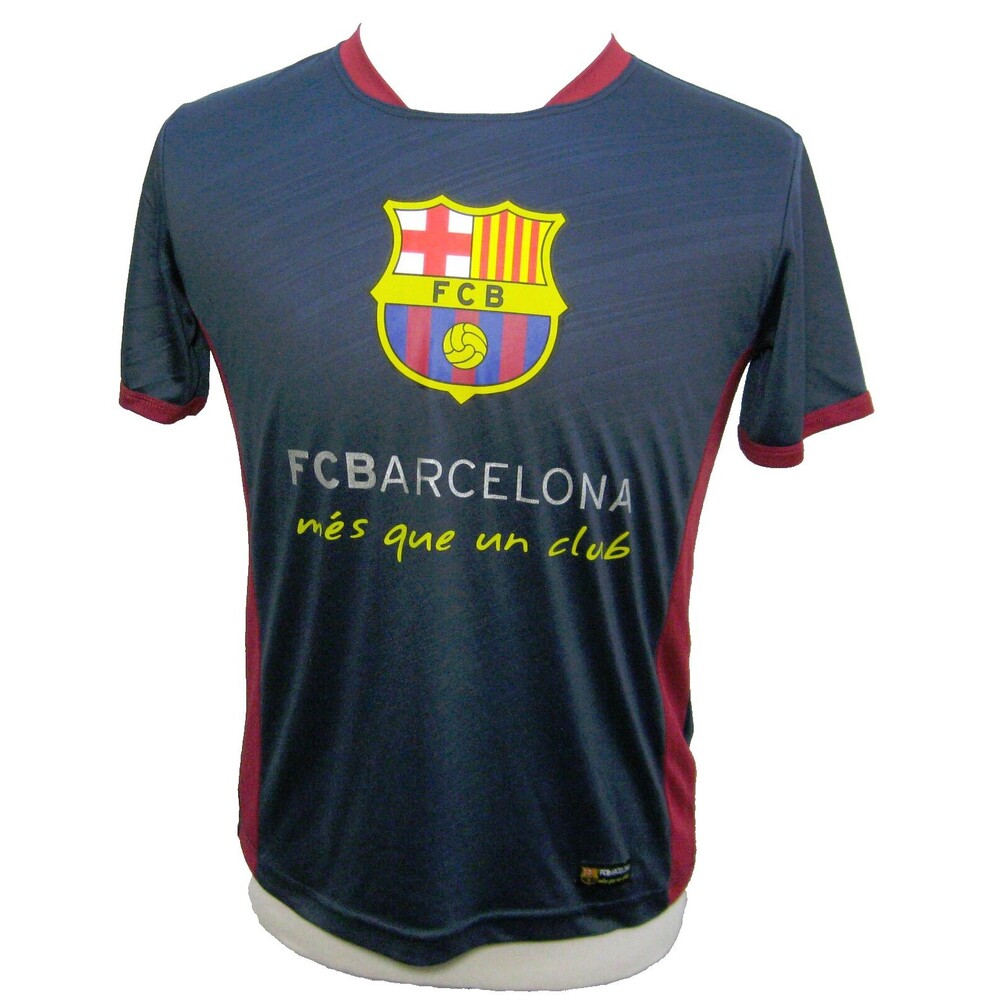 FC BARCELONA Boy's Size XL Blue Short Sleeve Soccer Jersey FCB T-Shirt Football